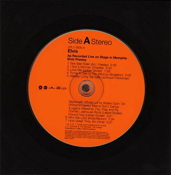 Elvis Recorded Live On Stage In Memphis