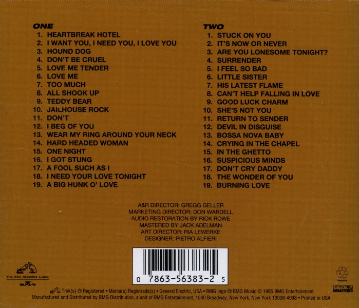 CD The Top Ten Hits RCA 6383-2-R