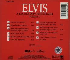 CD LP A Legendary Performer Vol 1 - RCA Victor CAD1-2705