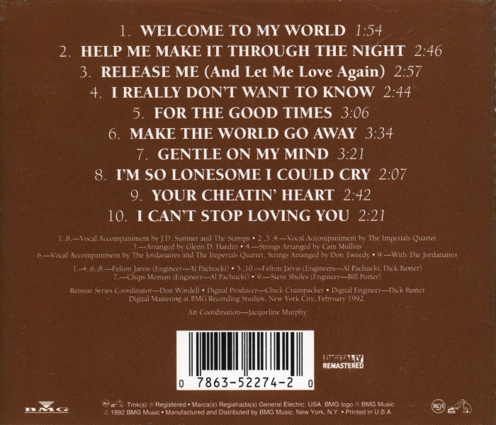 CD Welcome To My World RCA BMG 07863-52274-2