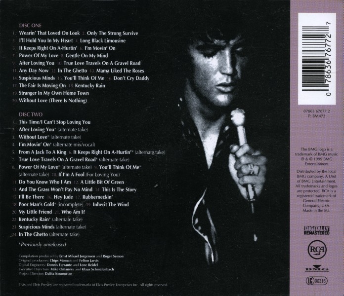CD Suspicious Minds - The Memphis 1969 Anthology RCA 07863 67677-2