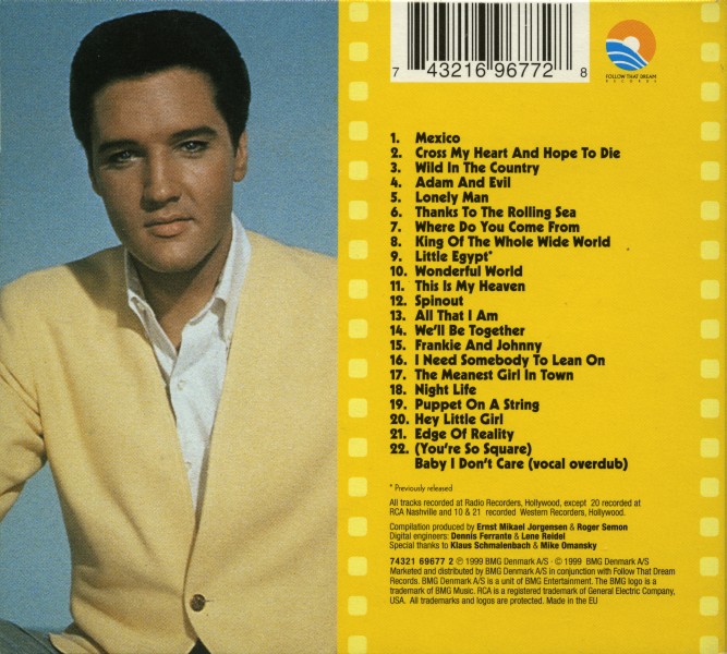 CD Elvis Out In Hollywood  FTD 74321 67677-2