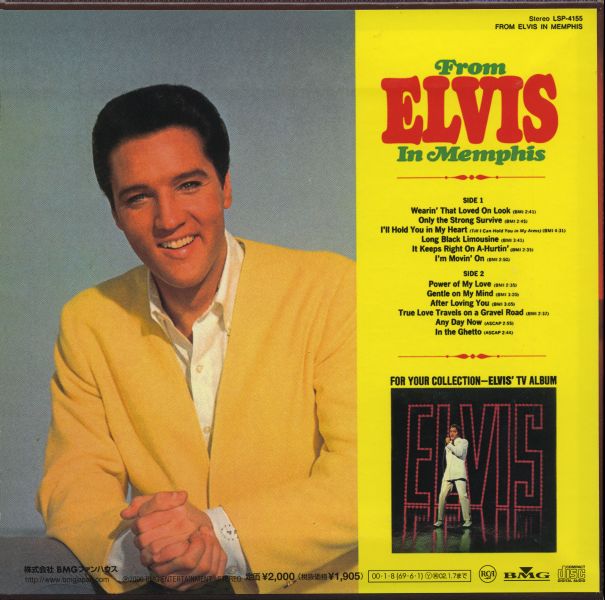 CD Mini LP RCA BMG Jp BVCM-37094 From Elvis In Memphis