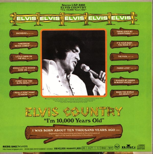 CD Mini LP RCA BMG Jp BVCM-37097 Elvis Country