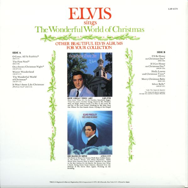 CD Mini LP RCA BMG Jp BVCM-35500 Elvis Sings The Wonderful World Of Christmas