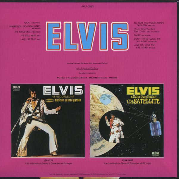 CD Mini LP RCA BMG Jp BVCM-35502 Elvis (The Fool Album)