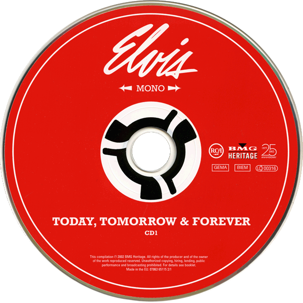 CD Elvis Today, Tomorrow & Forever - RCA BMG 07863-65115-2
