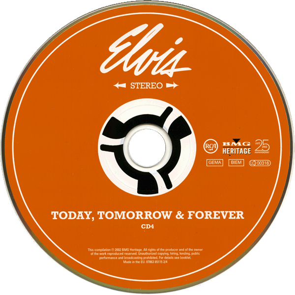 CD Elvis Today, Tomorrow & Forever - RCA BMG 07863-65115-2