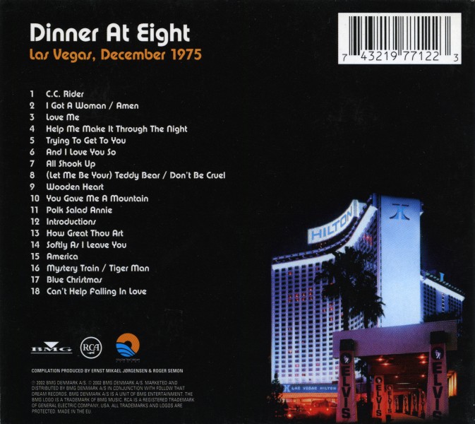 CD Dinner At Eight Las Vegas, December 1975 FTD 74321 97712-2