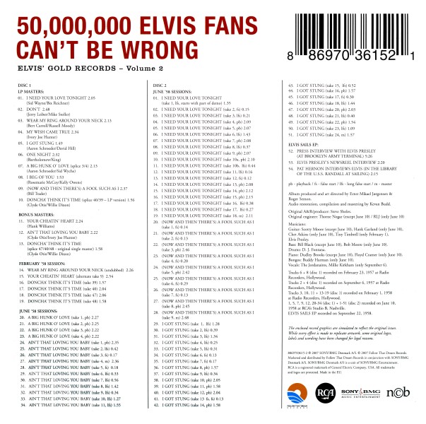 CD  50,000,000 Fans Can't Be Wrong FTD 88697 03615-2