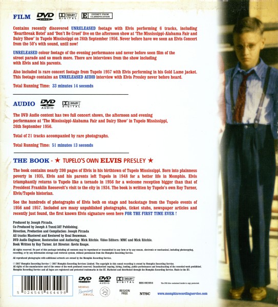 DVD Audio  Tupelo's Own Elvis Presley MRS10026956