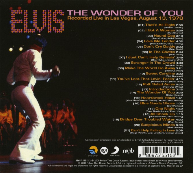 CD The Wonder Of You FTD 88697 55515 2