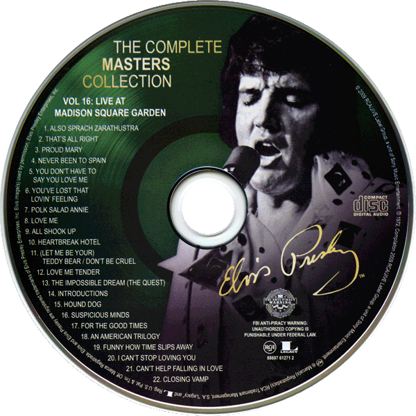 CD The Complete Masters Collection Vol 16: Live At Madison Square Garden FM RCA Legacy 88697 61271 2