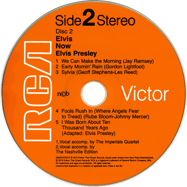CD Elvis Now FTD 506020-975010