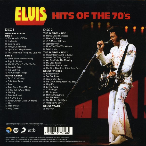 CD Elvis Hits Of The 70's FTD 506020-975048