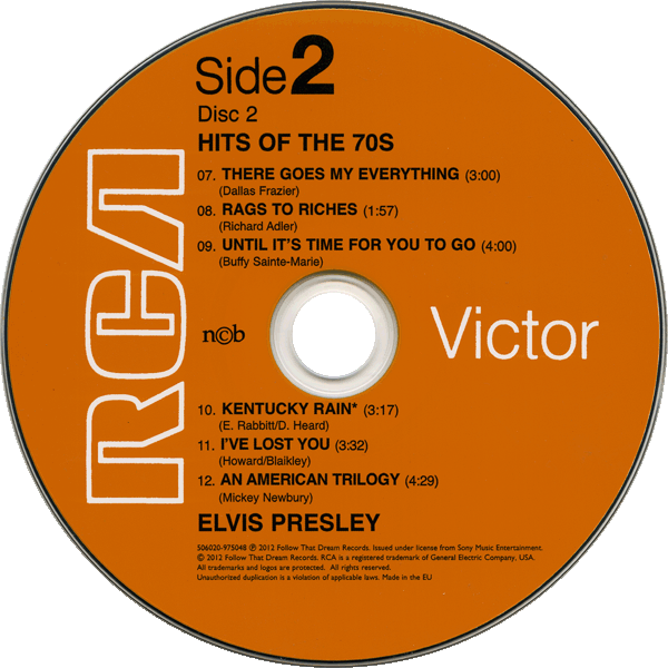 CD Elvis Hits Of The 70's FTD 506020-975048