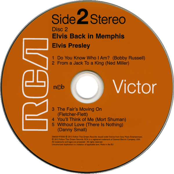 CD Elvis Back In Memphis FTD 506020-975050