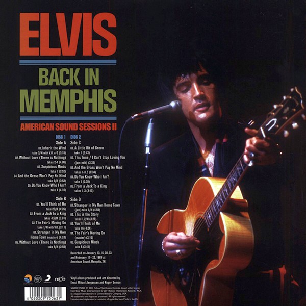 LP Elvis Back In Memphis In Memphis - American Sound Sessions II FTD 506020-975063