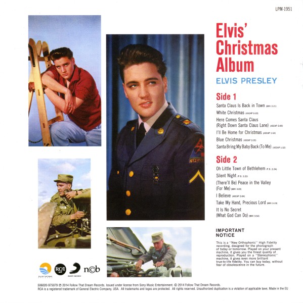 CD FTD Elvis' Christmas Album 506020-975079