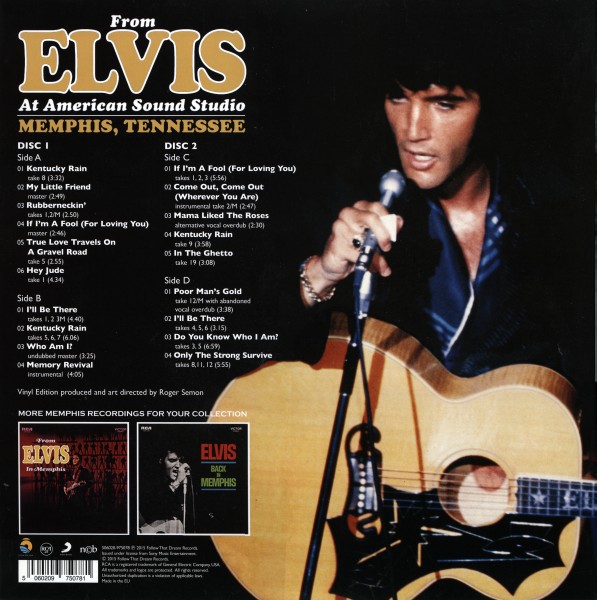 LP From Elvis At American Sound Studio Memphis Tennesse FTD 506020- 975078