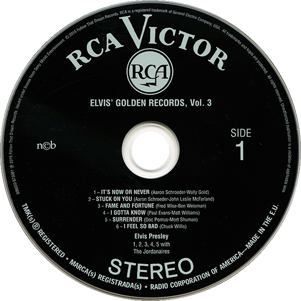 CD Elvis Golden Records Volume 3 FTD 506020-975091