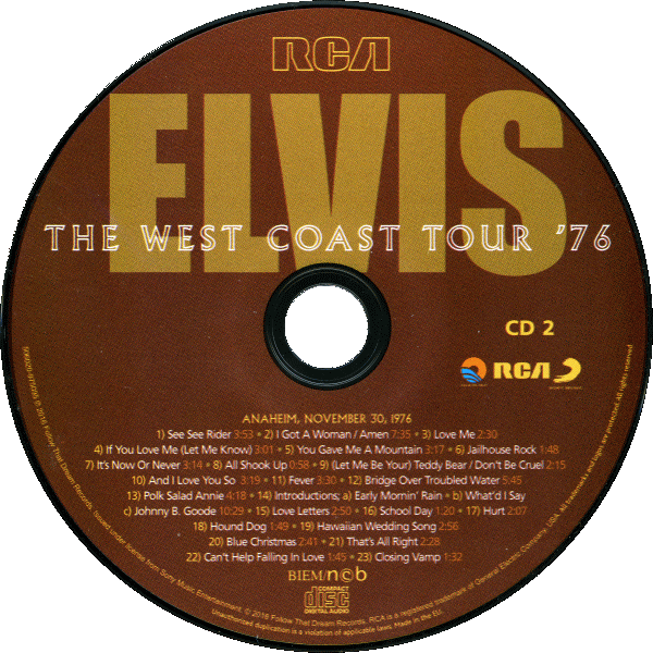 CD The West Coast Tour '76 FTD 506020-975095