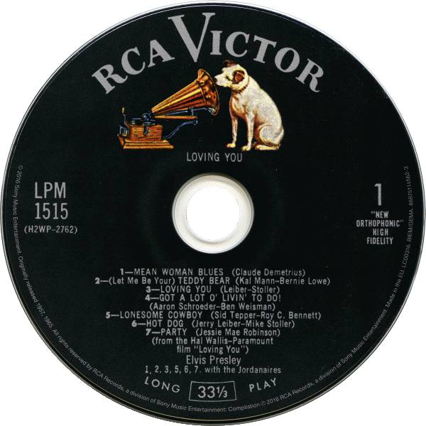 CD  Loving You RCA Vctor LPM-1515