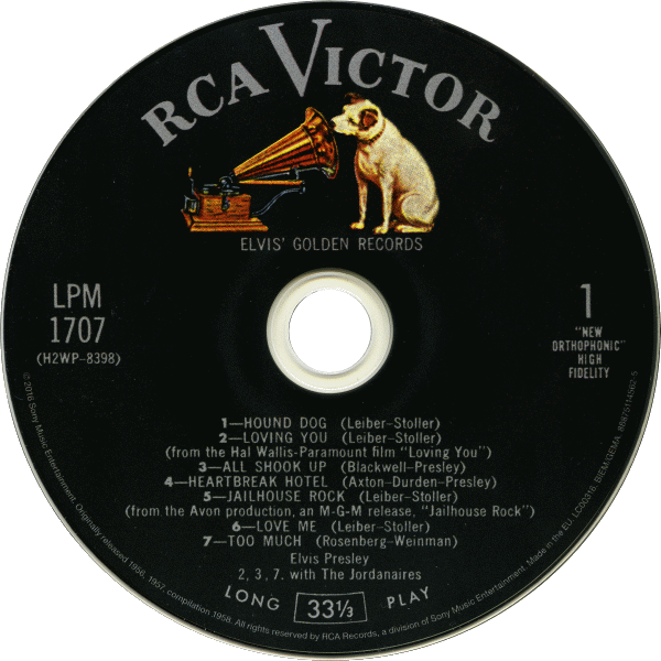 CD  Elvis Golden Records RCA Victor LPM-1707