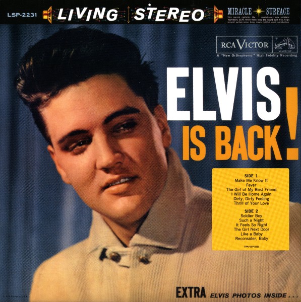 CD Elvis Is Back! RCA Victor LSP-2231