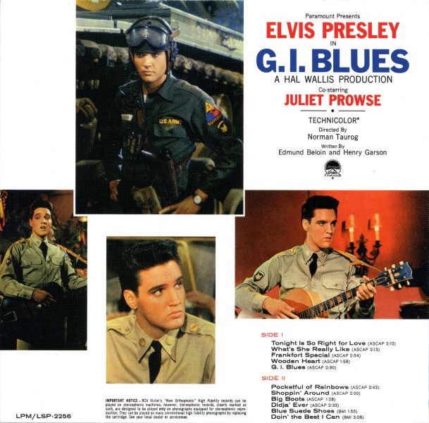 CD G.I. Blues RCA Victor LSP-2256
