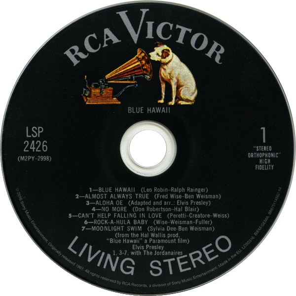 CD Blue Hawaii  RCA Victor LSP-2426