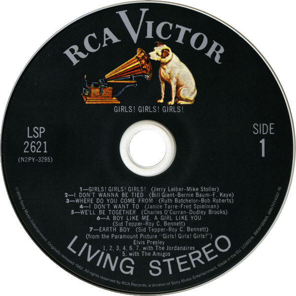 CD Girls! Girls! Girls! RCA Victor LSP-2621