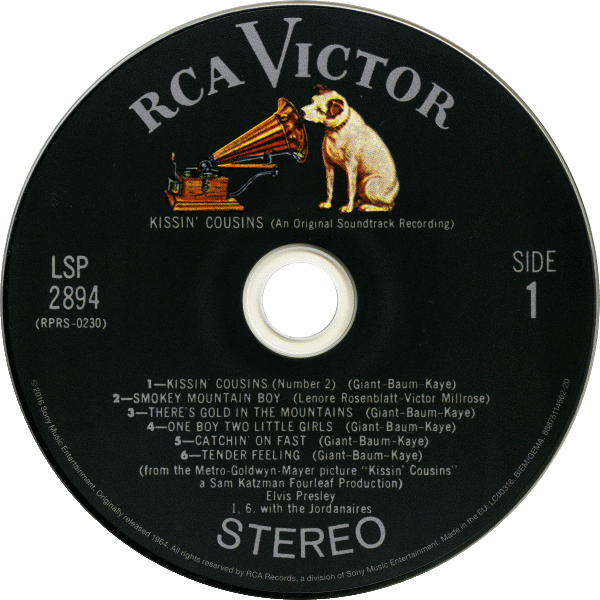 CD Kissin' Cousins RCA Victor LSP-2894