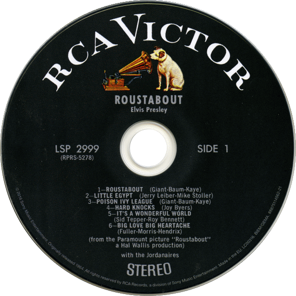 CD Roustabout RCA Victor LSP-2999