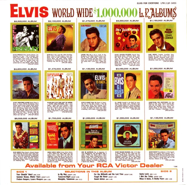 CD Elvis For Everyone! RCA Victor LSP-3450