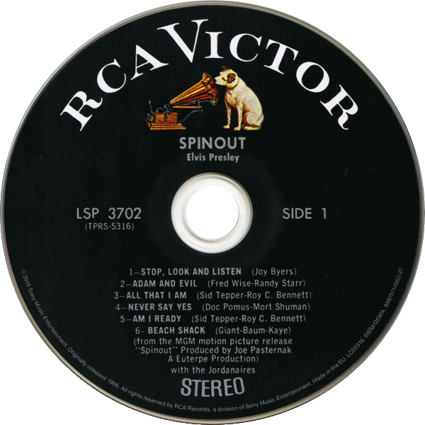 CD Spinout RCA Victor LSP-3702