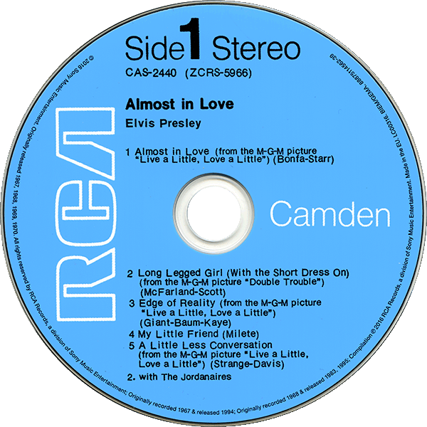 CD Almost In Love RCA Camdem CAS-2440