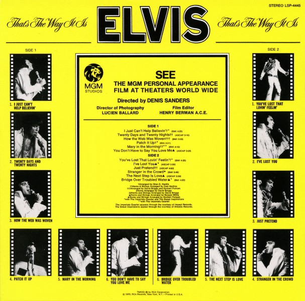 CD Elvis, That's The Way It Is RCA Victor LSP-4445