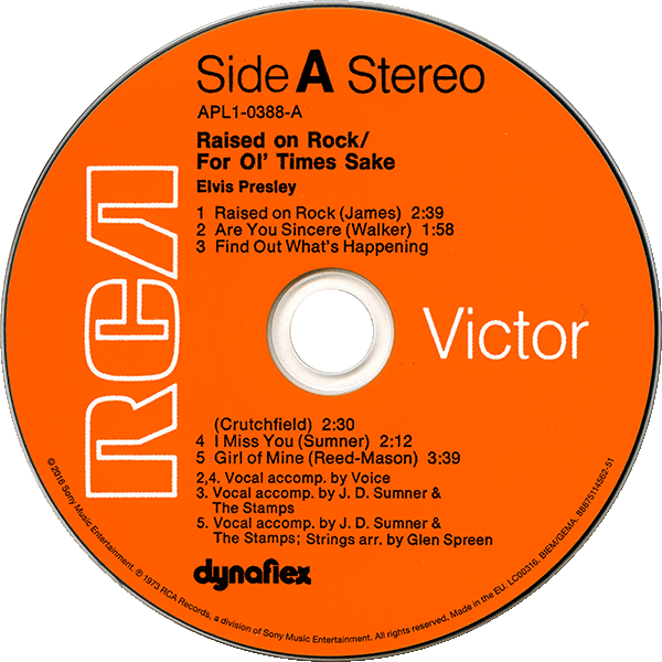 CD Raised On Rock RCA Victor APL1-0388