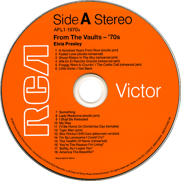 CD From The Vaults - '70s RCA Victor APL1-1970s