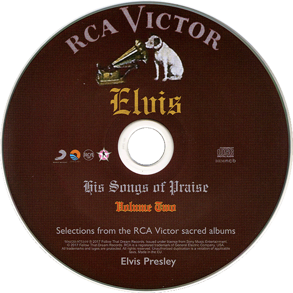 CD  Book His Songs Of Praise Volume Two FTD 506020-975109