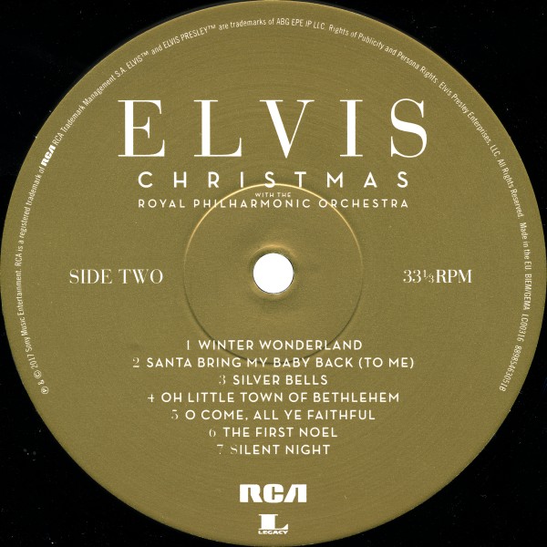 LP Elvis Christmas With The Philharmonic Orchestra Sony RCA Legacy 88985463051