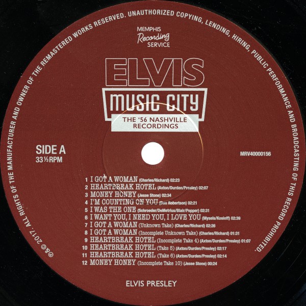 LP Music City The '56 Nashville Recordings MRS MRV 4000156