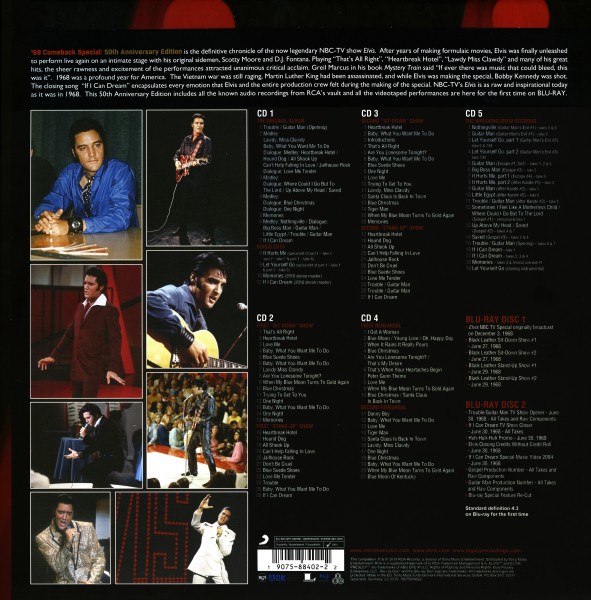 CD-Bluray '68 Comeback Special 50th anniversary edition  Sony RCA Legacy 19075884022