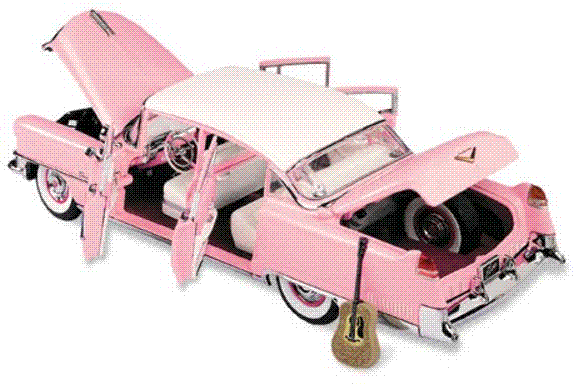 elvis pink cadillac toy car