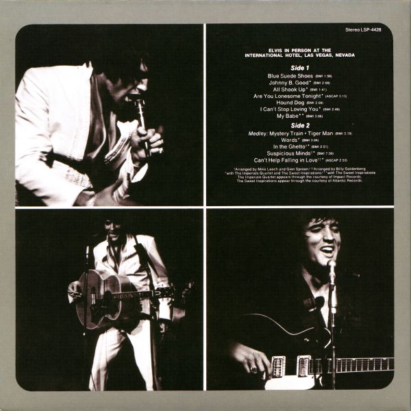 LP  Elvis In Person RCA LSP 6020