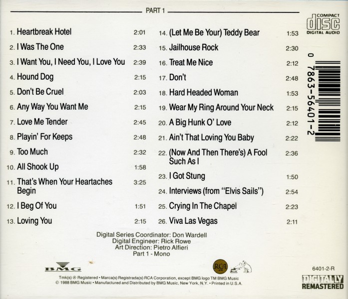 CD 50 Worldwide Gold Hits Volume 1 - Part 1 RCA 6401-2-R
