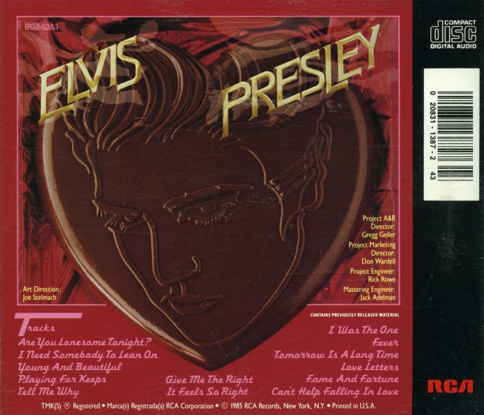 CD A Valentine Gift For You RCA BG-25363