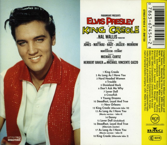 1997-04-22 CD King Creole RCA BMG 07863 67454-2