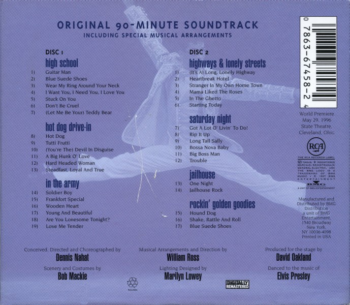 CD Blue Suede Shoes A Ballet Set To The Music Of Elvis Presley RCA 07863-67458-2